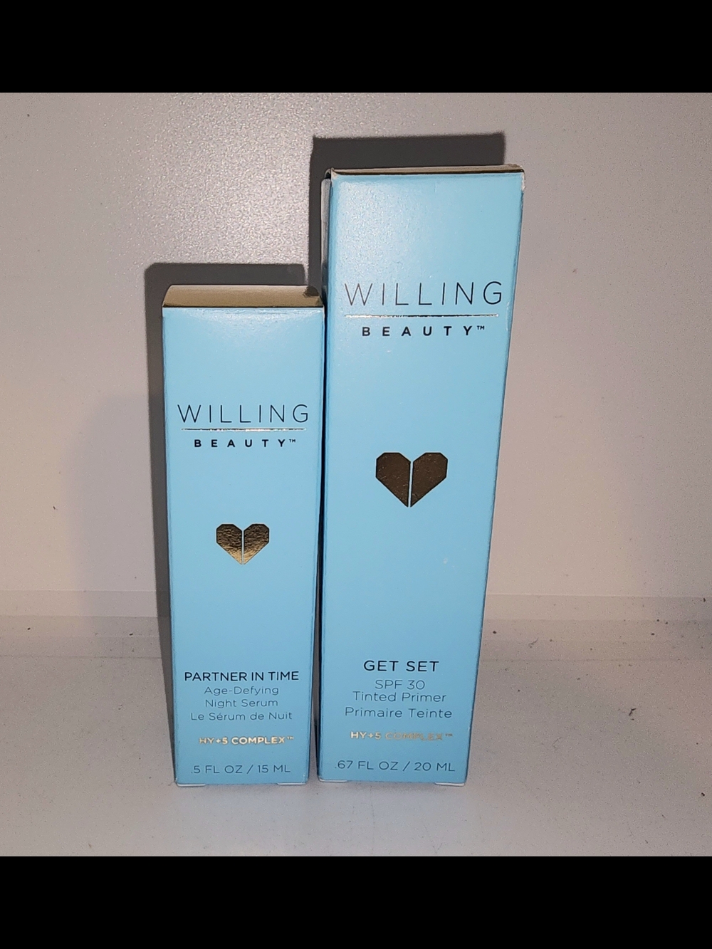 WILLING BEAUTY skincare age defying night serum + SPF 30 tinted primer